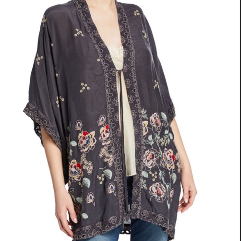 JOHNNY WAS ELIJAH KIMONO Large tunic blouse top